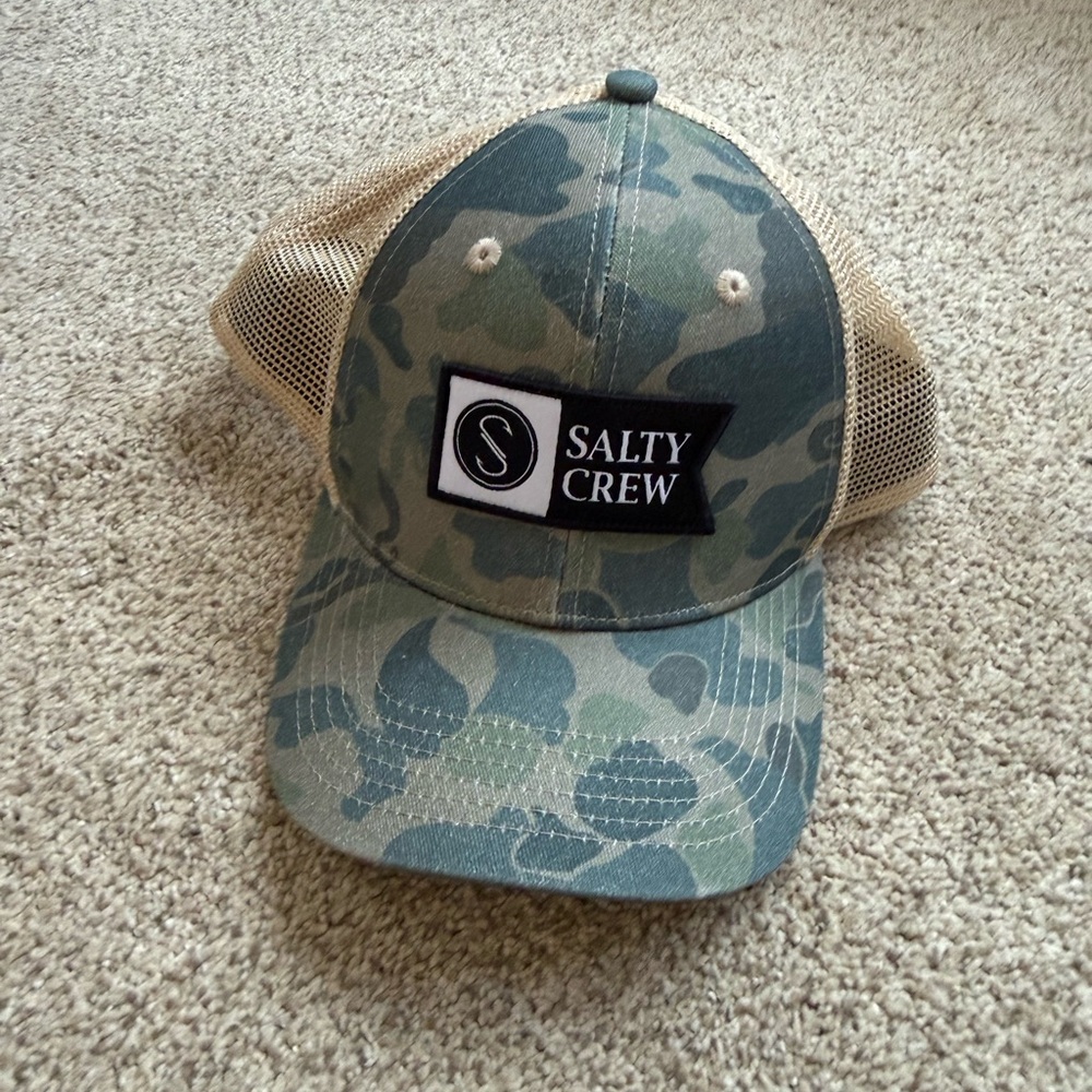 Salty Crew Green Camo Trucker Hat